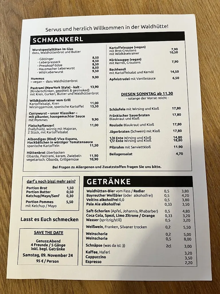 Menu_Waldhütte - HR Genussgesellschaft mbH_Eckersdorf_immagine_1