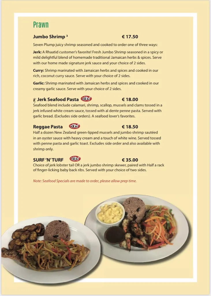 Menu_Rhaatid Authentic Jamaican Cuisine_Oberpfalz_immagine_2