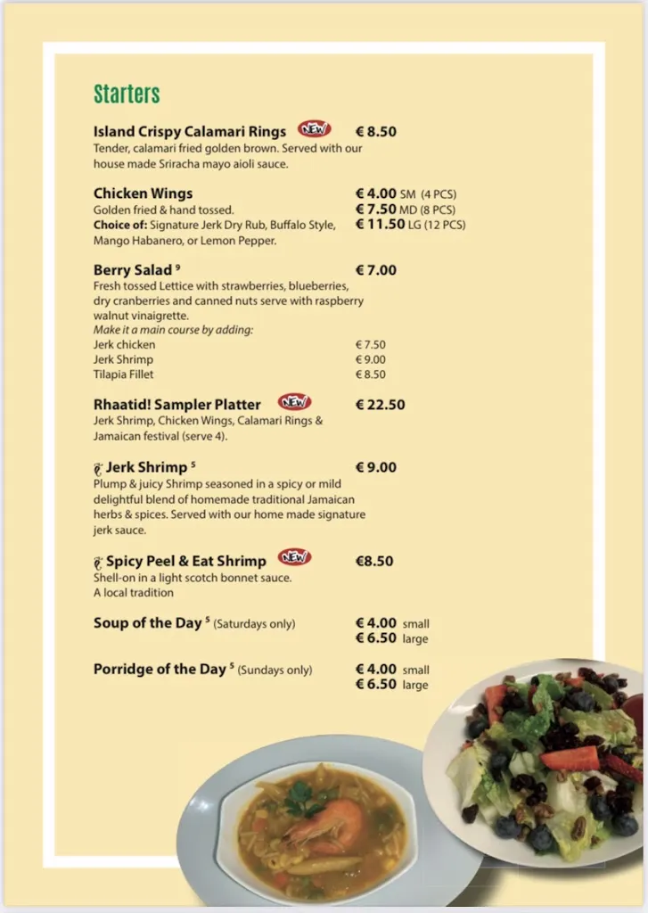 Menu_Rhaatid Authentic Jamaican Cuisine_Oberpfalz_immagine_3