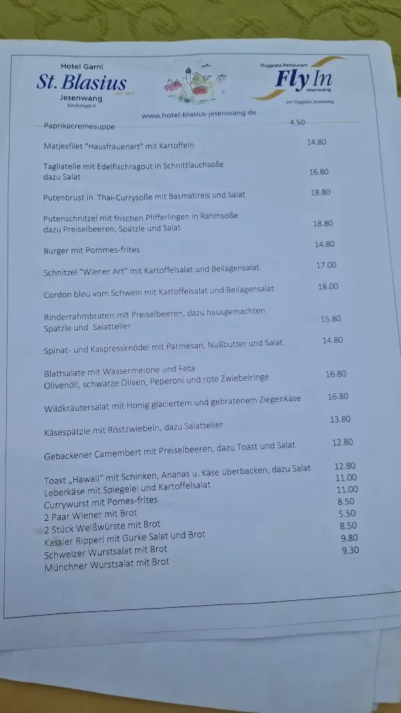 Menu_Restaurant Fly In am Flugplatz Jesenwang_Jesenwang_image_1
