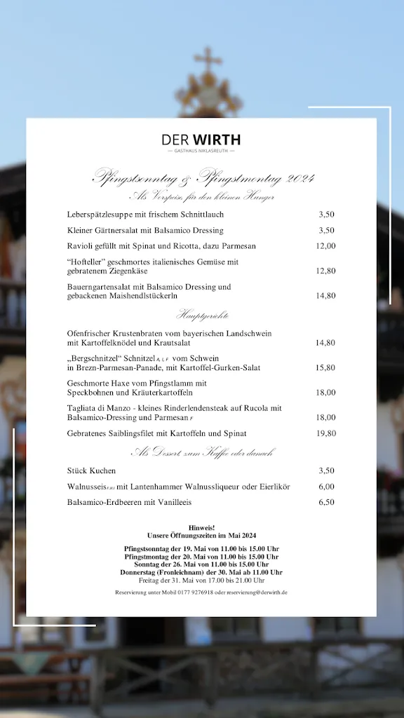 Menu_Der Wirth - Gasthaus Niklasreuth_Irschenberg_immagine_1