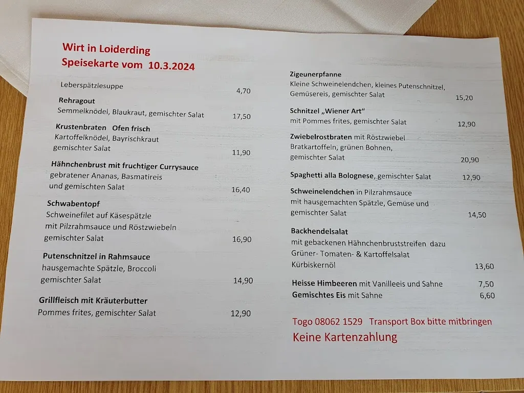 Menü_Wirt in Loiderding_Irschenberg_Bild_1