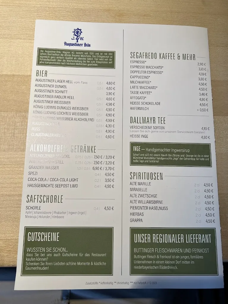 Menu_Gasthaus Seepost_Ammersee_immagine_1