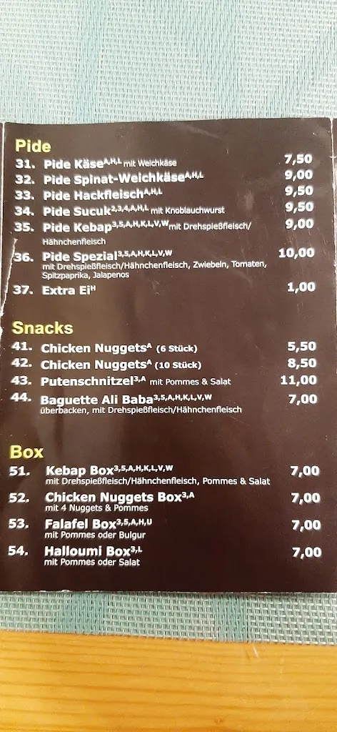 Menu_Ceris Döner & Pizzawelt_Auggen_immagine_3