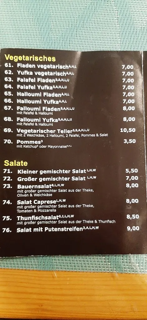 Menu_Ceris Döner & Pizzawelt_Auggen_immagine_4