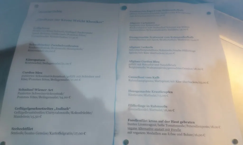 Menu_Restaurant Zur Krone_Jengen_immagine_2