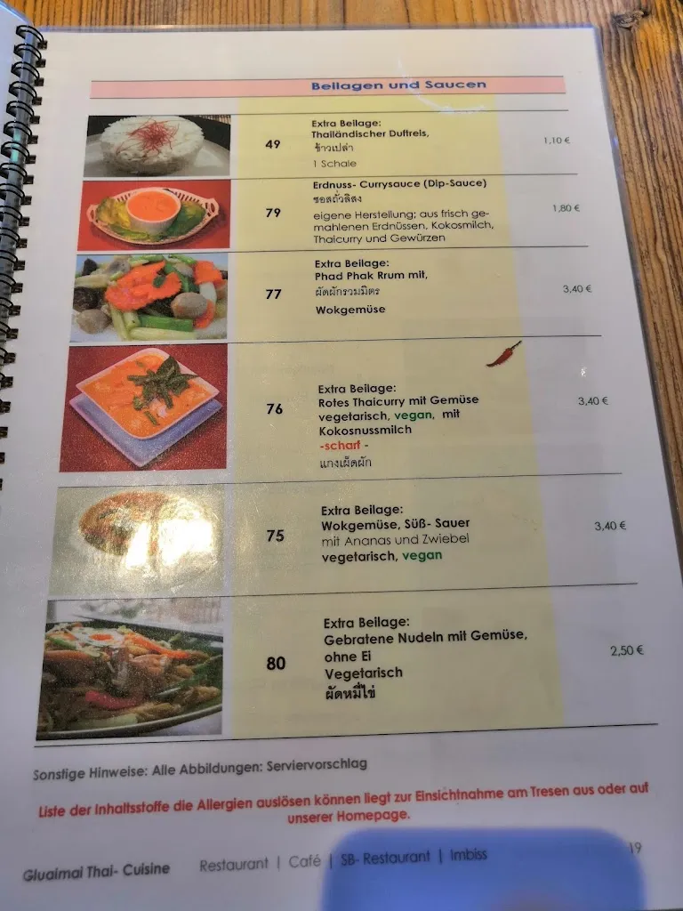 Menü_Gluaimai Orig. Thai Cuisine_Kaufering_Bild_4