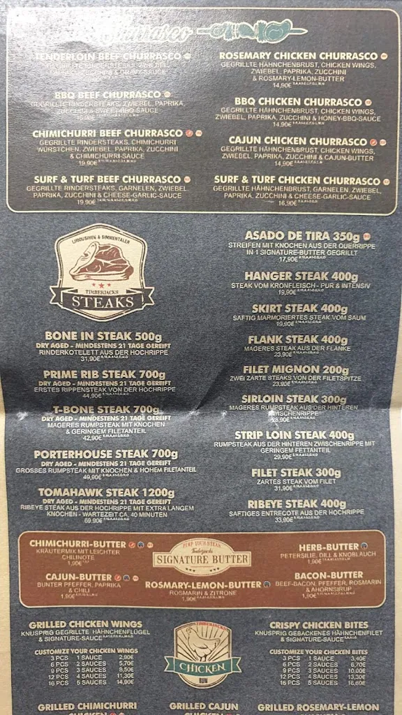 Menu_Timberjacks Göttingen_Göttingen_immagine_2