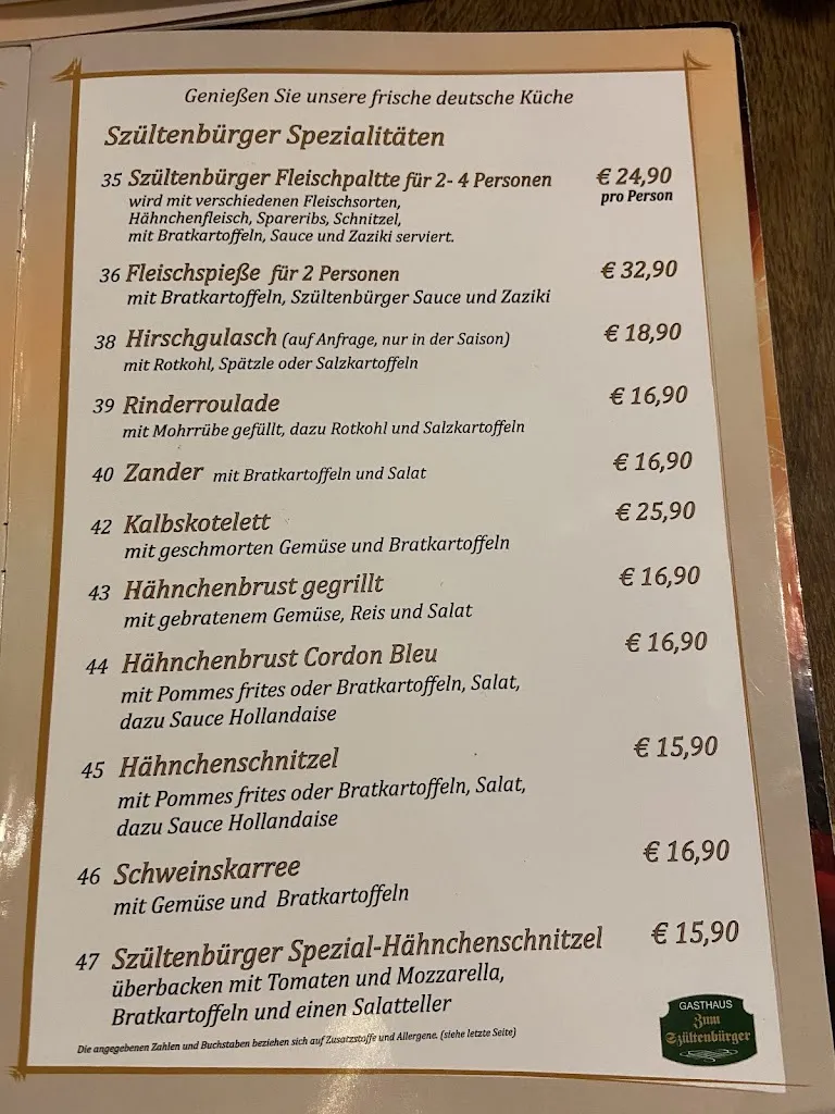 Menu_Zum Szültenbürger / Göttingen_Göttingen_immagine_1