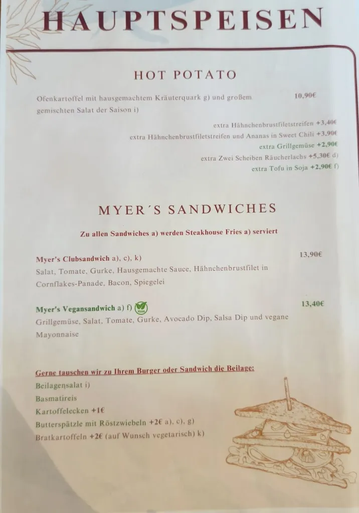 Menu_Myer's - Göttingen_Göttingen_image_3