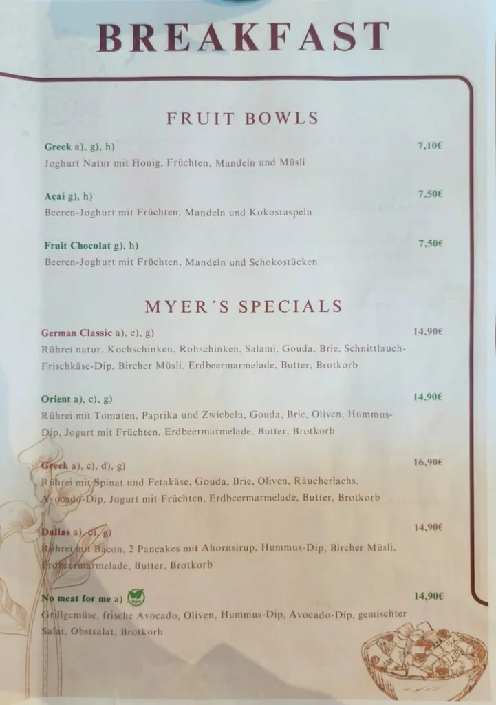 Menu_Myer's - Göttingen_Göttingen_image_4