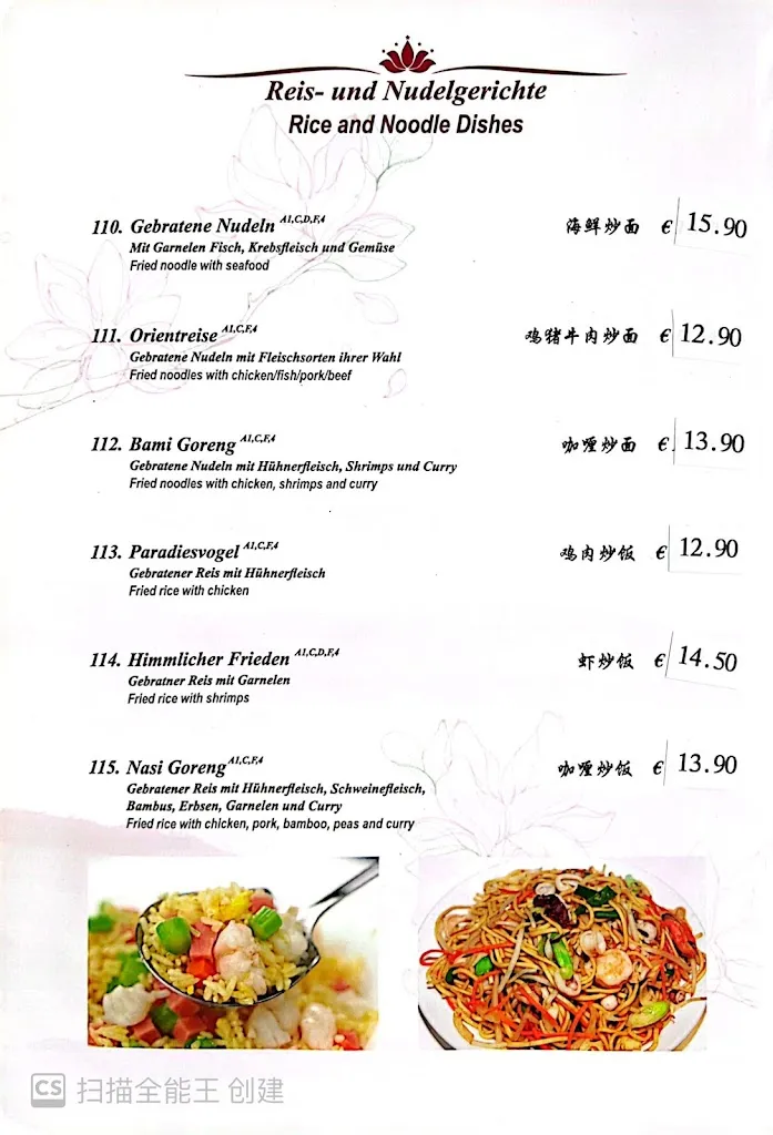 Menu_China Restaurant Orchidee_Göttingen_immagine_2
