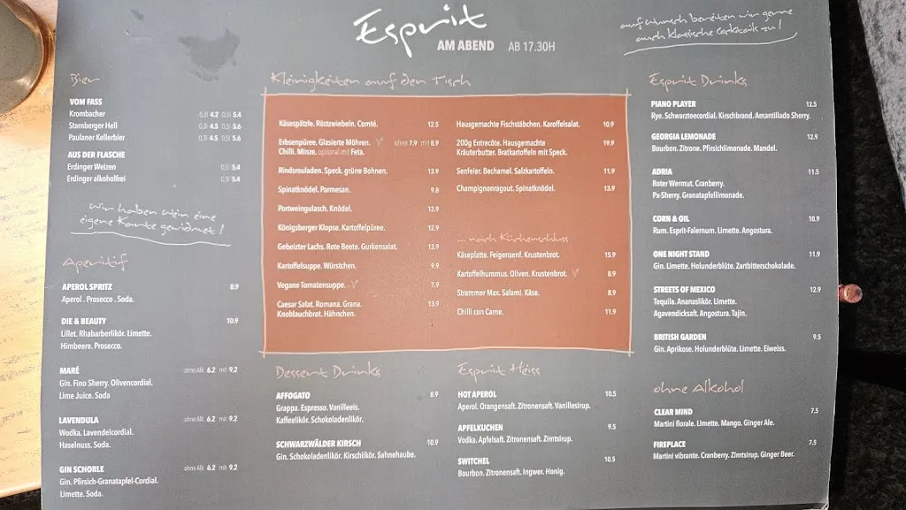 Menu_Bar + Cafe Esprit owner Robert Vogel e. K. / Göttingen_Göttingen_image_3