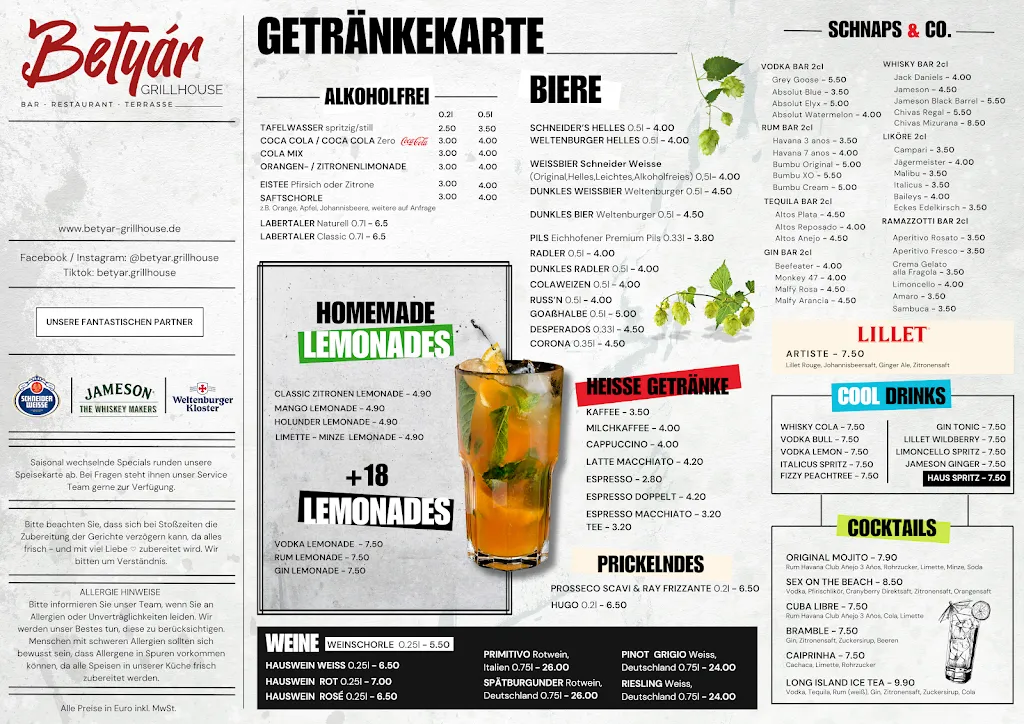 Menu_Betyár Grillhouse - Restaurant & Bar_Kelheim_immagine_2