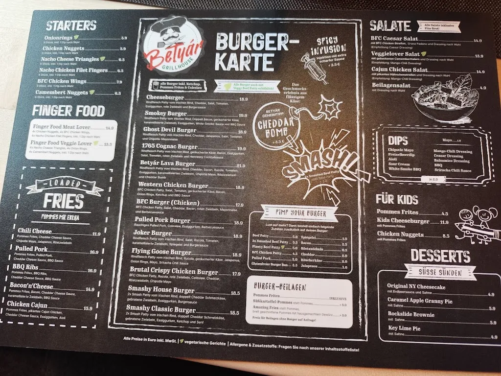 Menu_Betyár Grillhouse - Restaurant & Bar_Kelheim_immagine_4