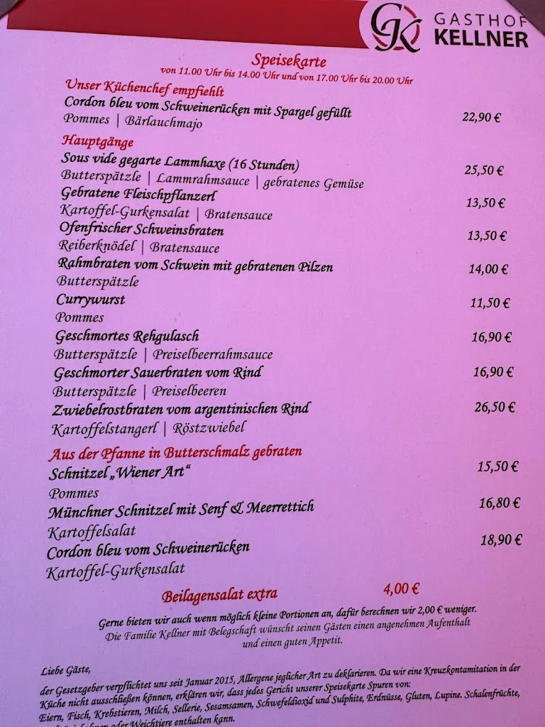 Menu_Gasthof Kellner GmbH_Kelheim_image_2
