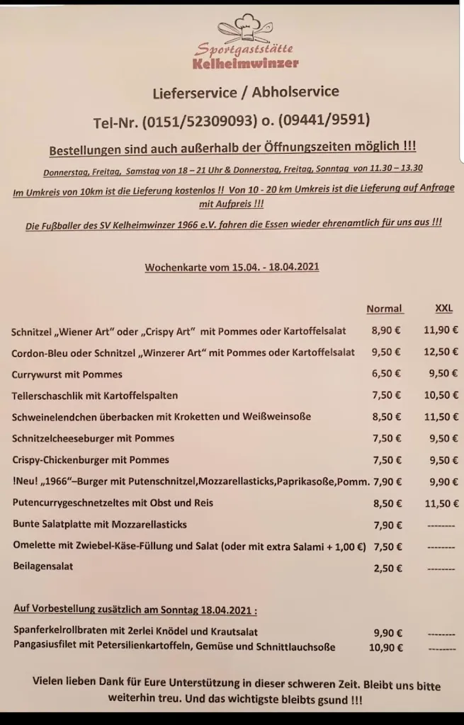 Menu_Sportgaststätte Kelheimwinzer_Kelheim_immagine_1