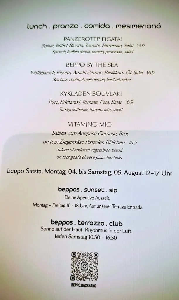 Menu_beppo Restaurant.Suites_Backnang_image_1