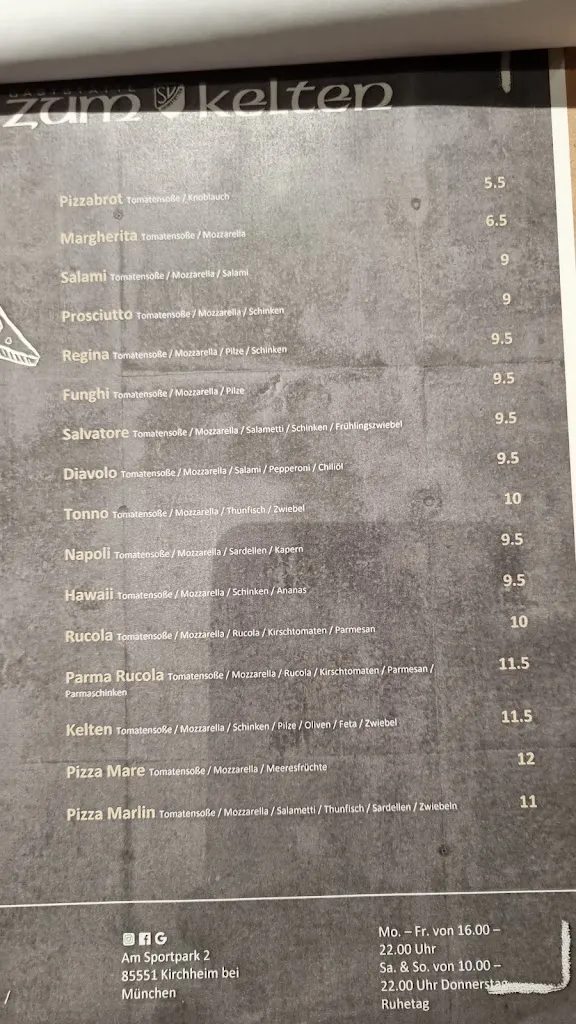 Menu_Gaststätte zum Kelten_München_immagine_2