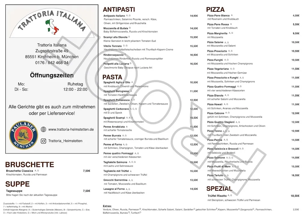 Menu_Trattoria Italiana_München_image_2