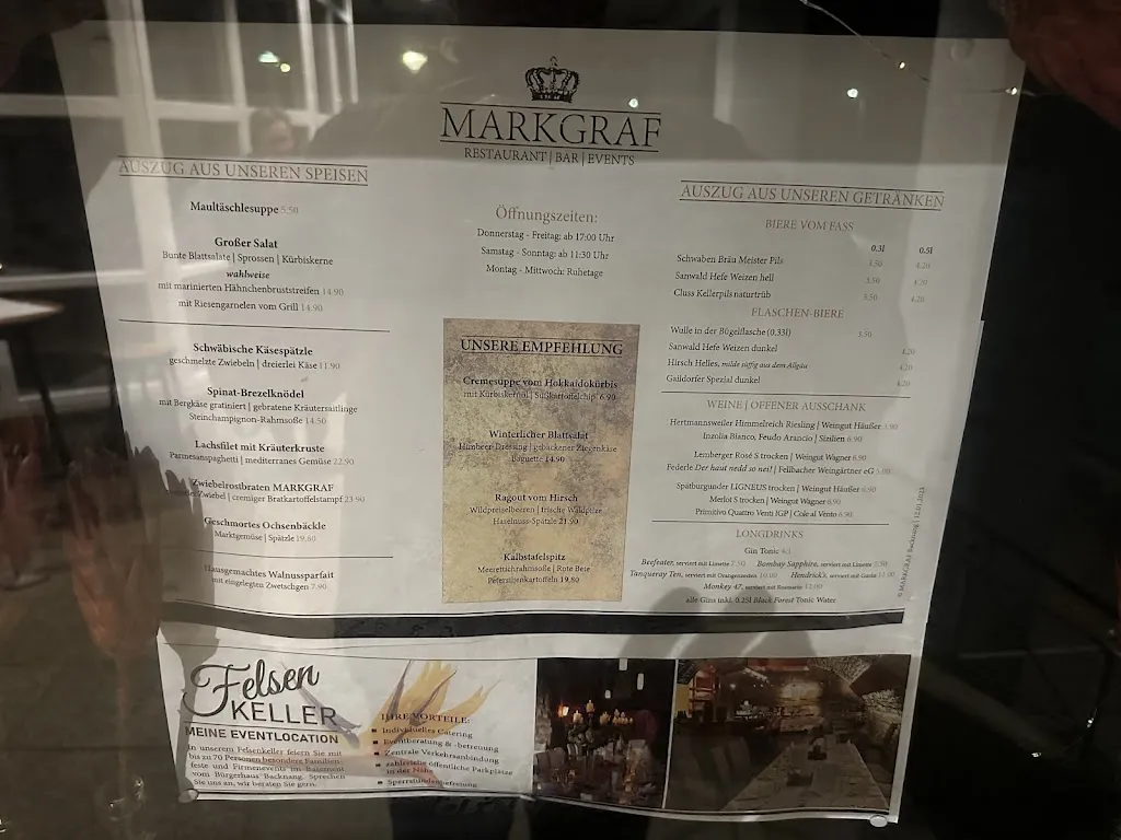 Menu_MARKGRAF Restaurant|Bar|Events_Backnang_immagine_2