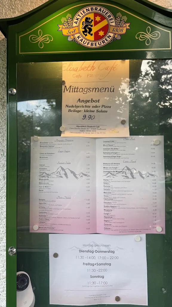 Menu_Restaurant Alpenblick Elisabeth Café_Kaufbeuren_immagine_2