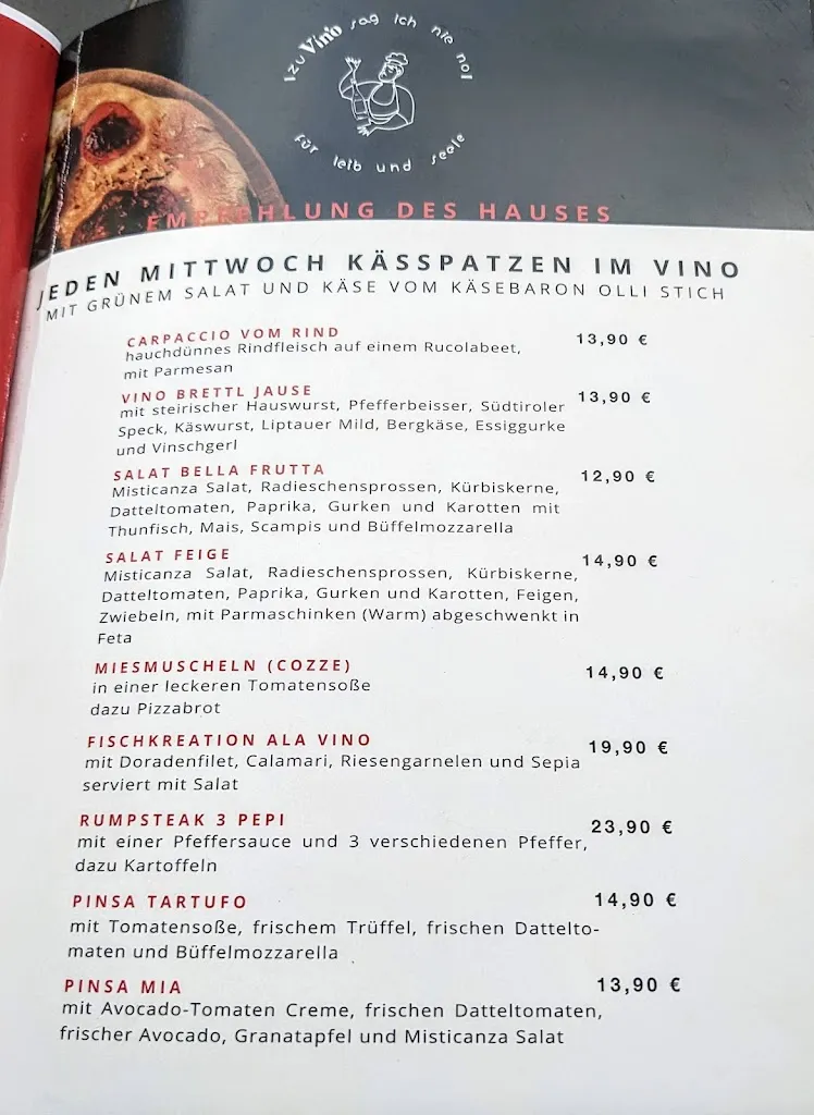 Menu_Vino Restaurant, Bar mit Lieferservice und Catering - Kaufbeuren_Kaufbeuren_immagine_2