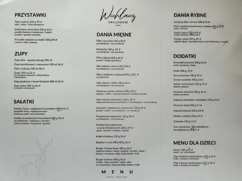 Menu_Wichłacz Grill House_Poland_image_4