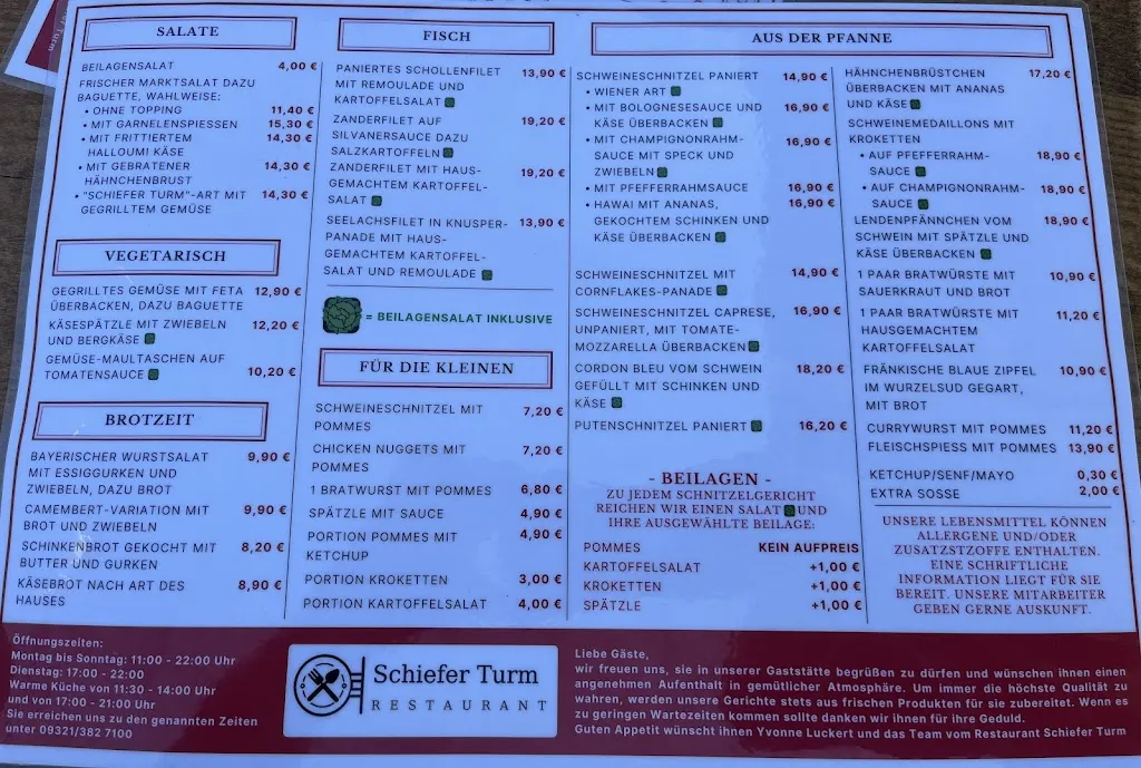 Menu_Restaurant Schiefer Turm_Kitzingen_immagine_1