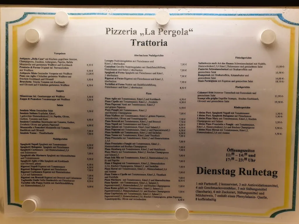 Menu_Pizzeria La Pergola_Kitzingen_immagine_3