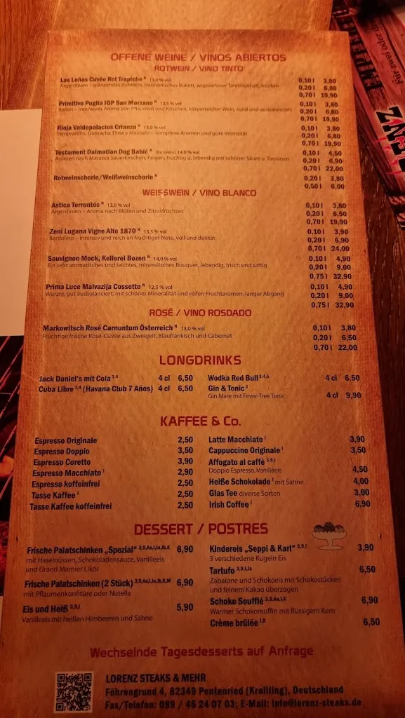 Menu_Lorenz Steaks & Mehr_Krailling_image_1