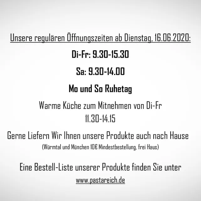 Menu_Pastareich Feinkost und Nudelmanufaktur_Krailling_immagine_1