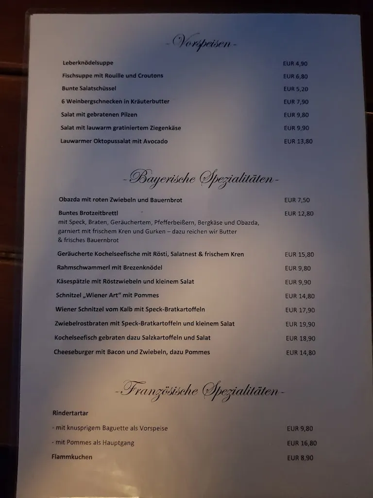 Menu_Restaurant Kochler Stuben - Kochel am See_See_immagine_2