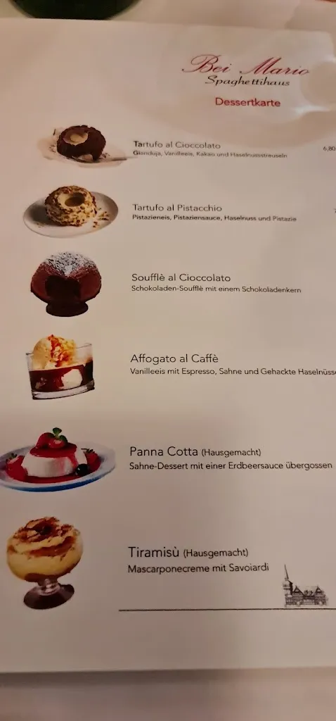 Menu_Mario Marino Bei Mario -Spaghettihaus-_Backnang_image_1