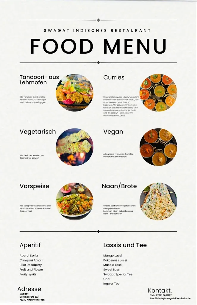 Menu_Indisches Restaurant Swagat in Kirchheim Teck_Teck_image_1
