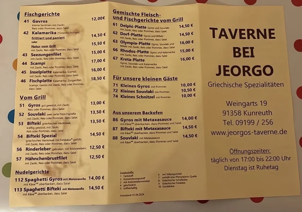 Menu_Taverne bei Jeorgo - Gasthaus Zur Linde_Kunreuth_image_3