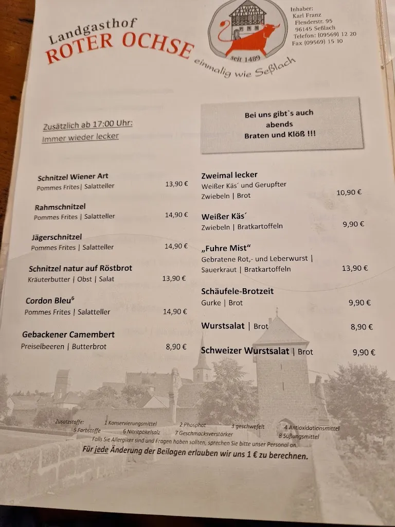 Menu_Landgasthof Roter Ochse Sesslach_Seßlach_immagine_4