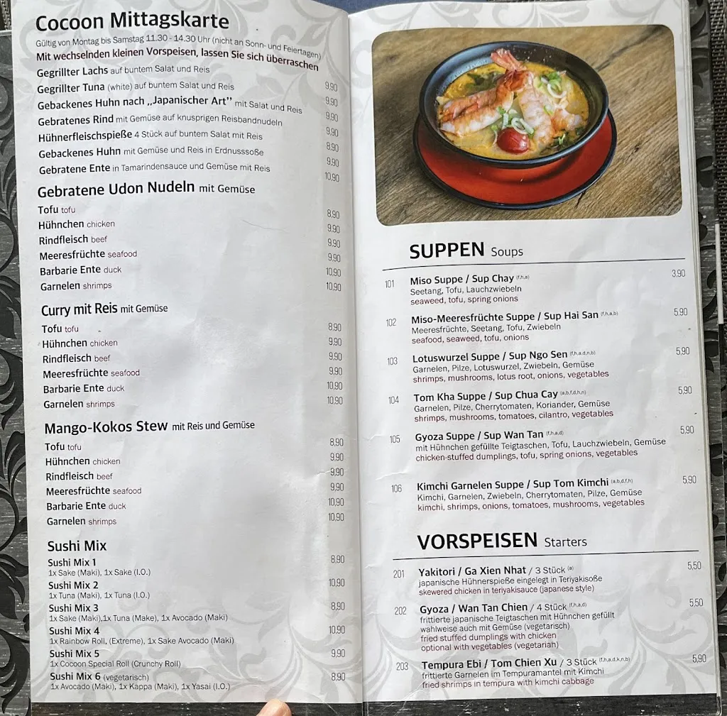 Menu_Cocoon Restaurant Amberg_Amberg_immagine_2