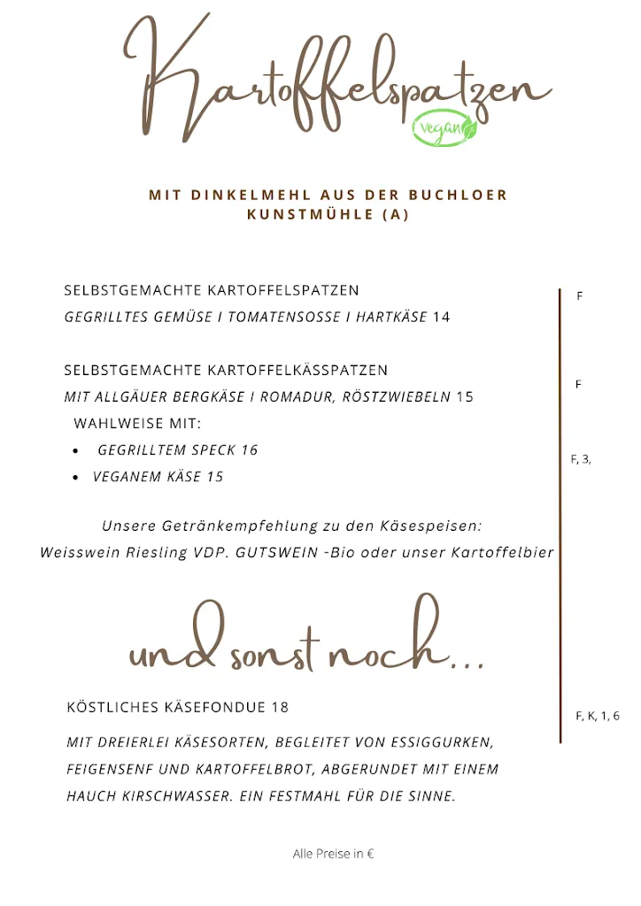 Menu_Restaurant Landsberg - Das Kartoffelwerk_Lech_immagine_3