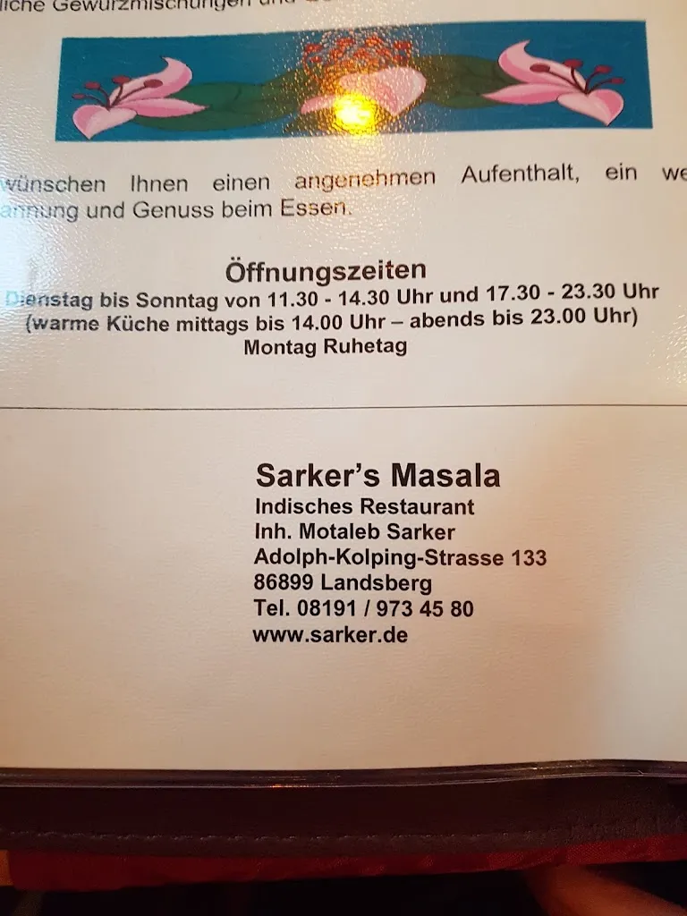 Menu_Restaurant Sarker's Masala_Lech_immagine_2