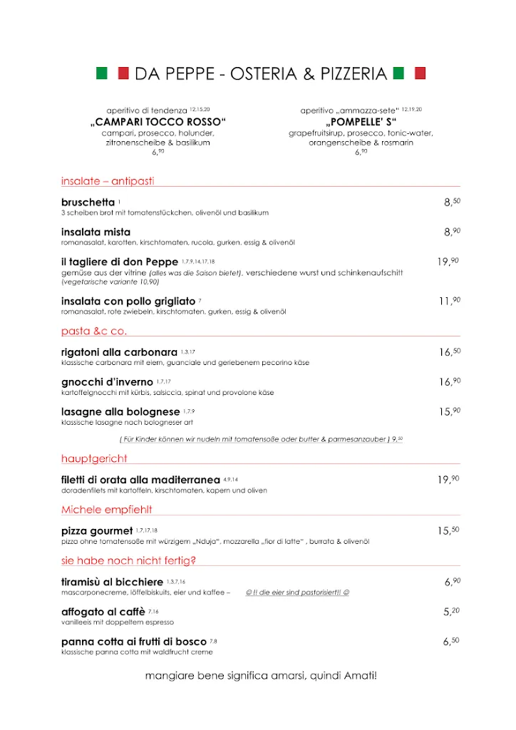 Menu_Da Peppe - Osteria & Pizzeria_Lech_immagine_1