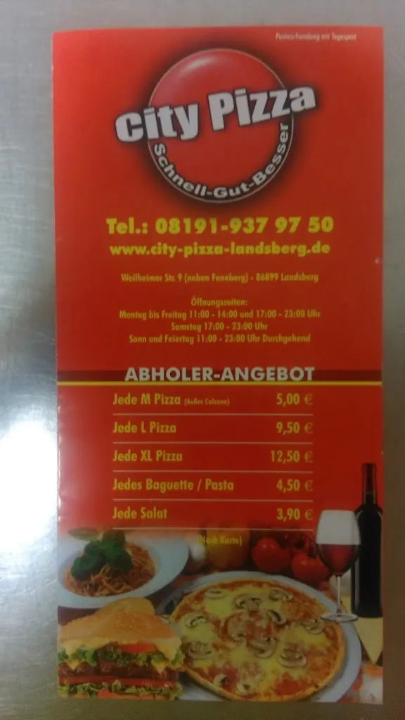 Menü_City Pizza Landsberg am Lech_Lech_Bild_1