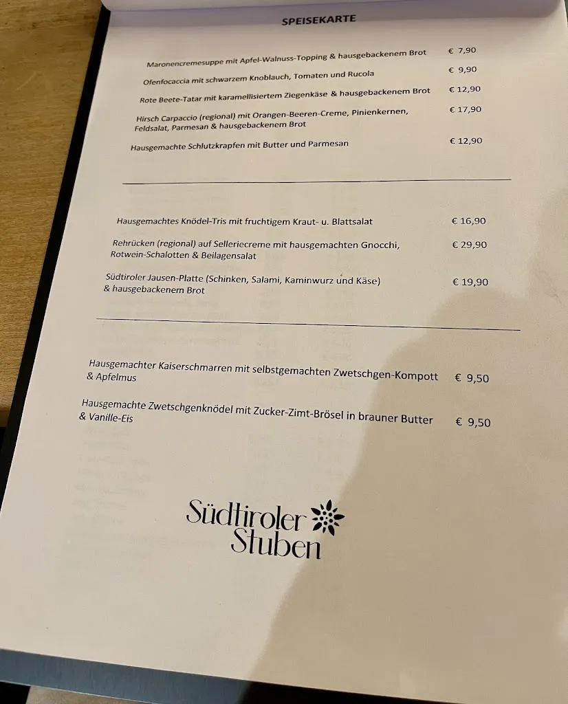 Menü_Südtiroler Stuben_Pegnitz_Bild_1