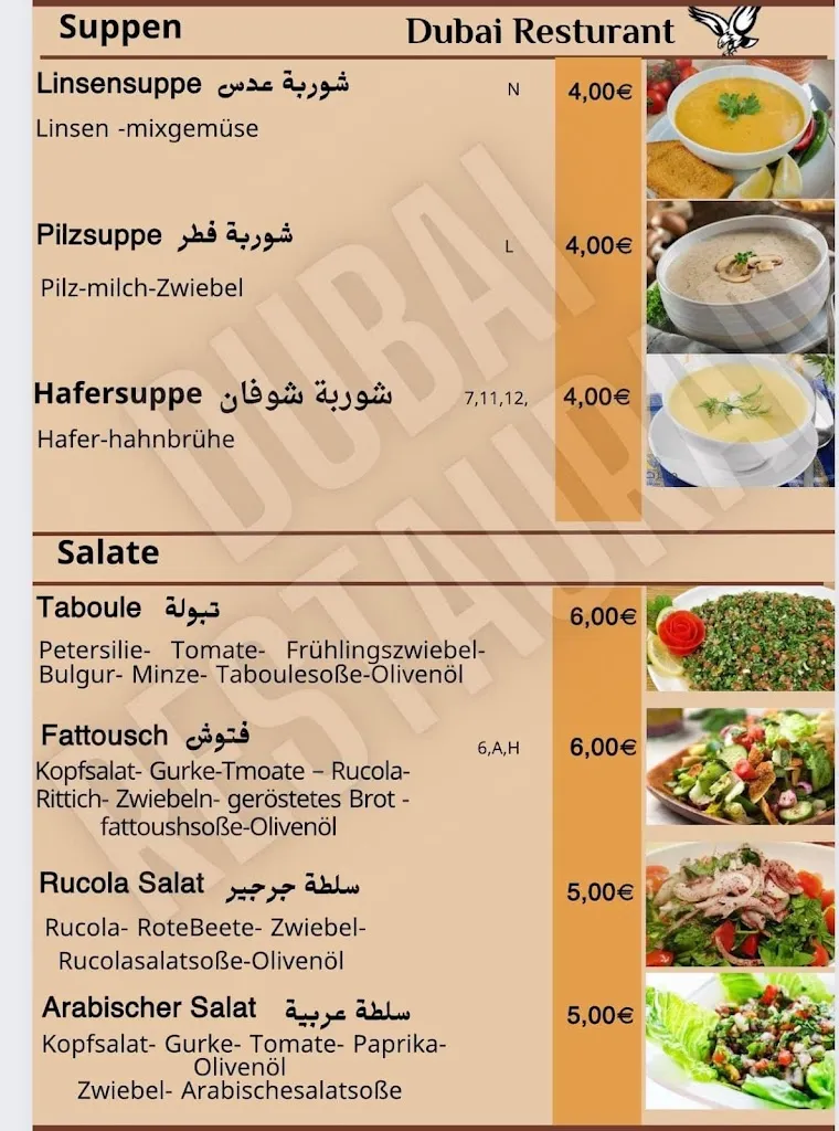 Menu_Dubai Restaurant_Pegnitz_immagine_1