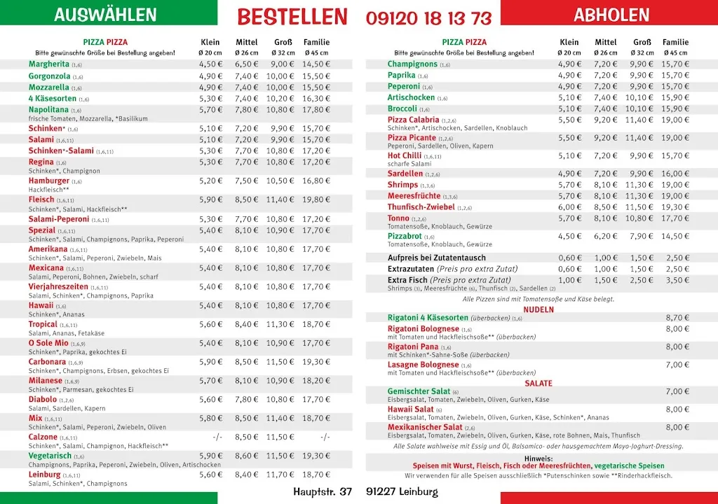 Menu_Pizza House Leinburg_Leinburg_immagine_1