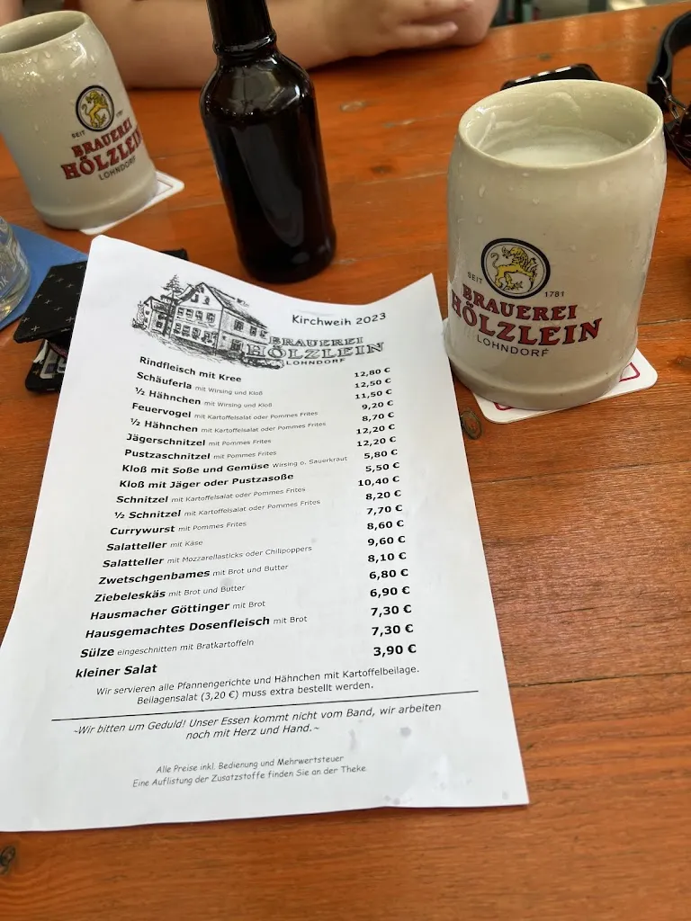 Menu_Brauerei und Gaststätte Hölzlein GmbH & Co. KG_Litzendorf_image_1