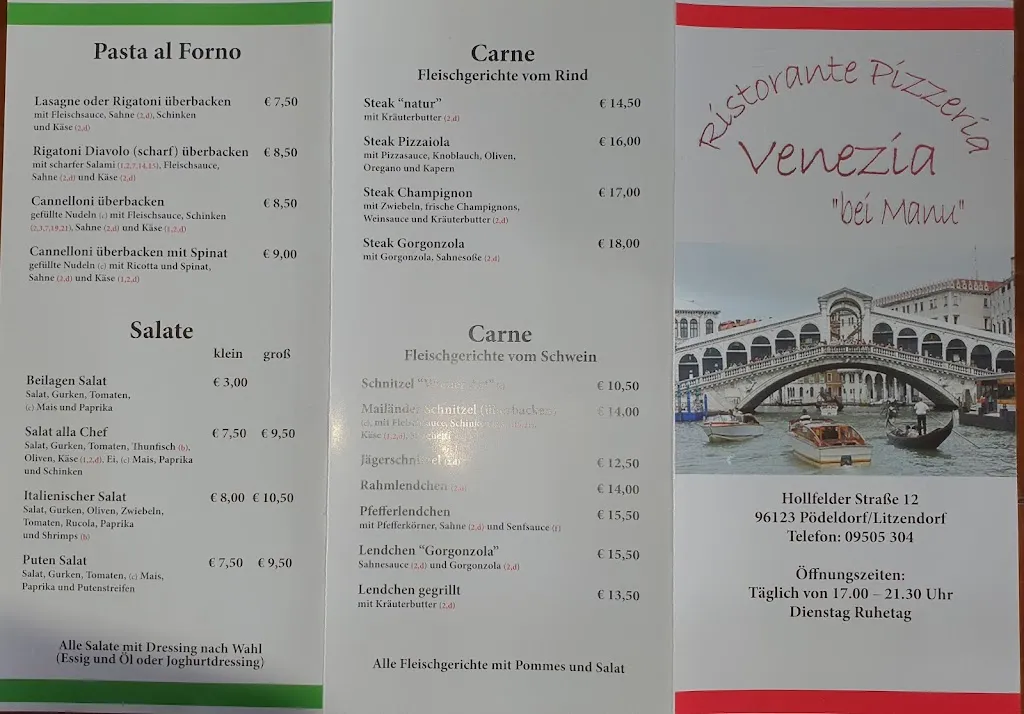 Menu_Pizzeria Venezia 