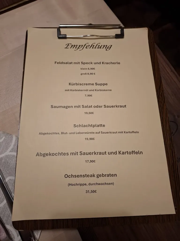 Menu_Landgasthof Blume_Lichtenau_immagine_1