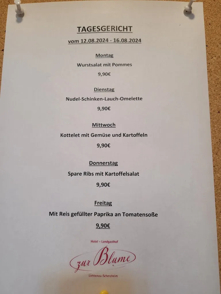 Menu_Landgasthof Blume_Lichtenau_immagine_2