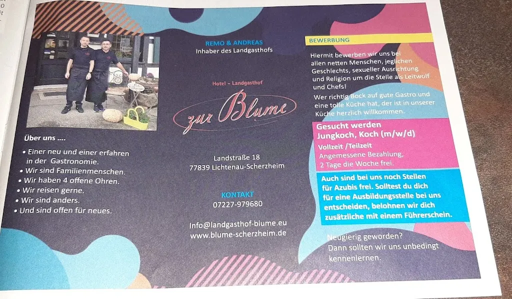 Menu_Landgasthof Blume_Lichtenau_immagine_3